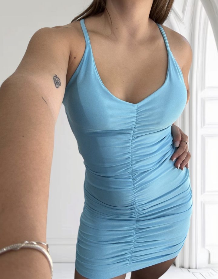 VESTIDO CHLOE - CELESTE