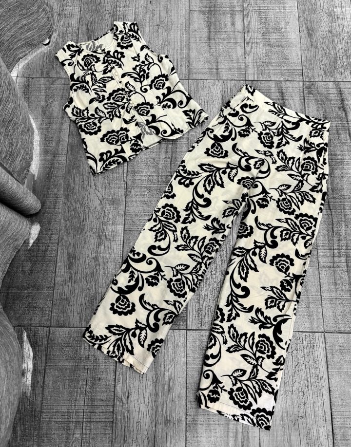 CONJUNTO CHALECO + PALAZZO - BLANCO