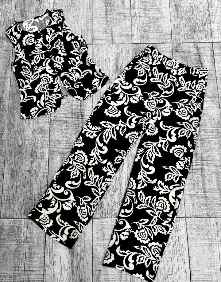 CONJUNTO CHALECO + PALAZZO - NEGRO