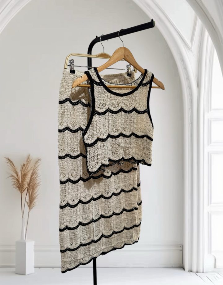 SET PLAYA BLUSA + POLLERA LARGA