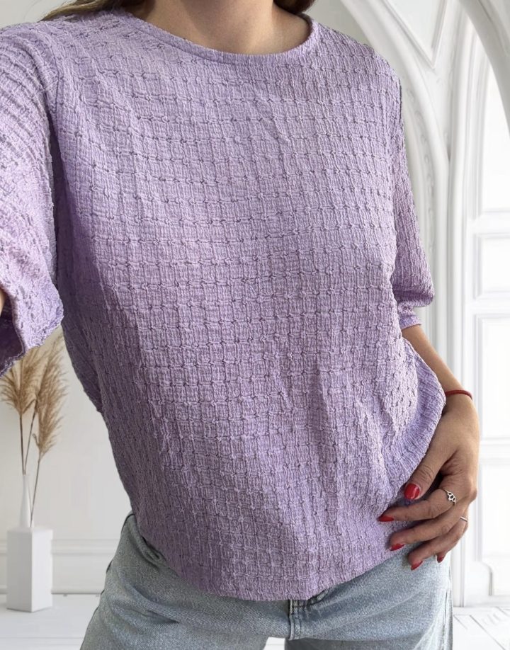 BLUSA MANGA CORTA - LILA