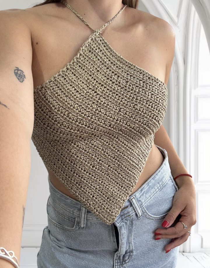 TOP CROCHET - BEIGE
