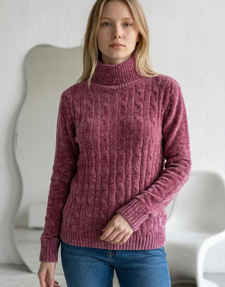 SWEATER POLERA CHENILLE – COD HM062