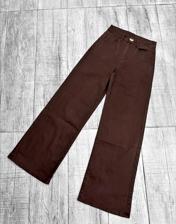 PANTALON JEAN HEBILLA GOTA - HM057 CHOCO