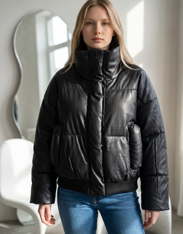 CAMPERA ECOCUERO - CAM015 NEGRO