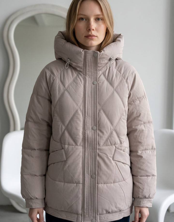 CAMPERA CON CAPUCHA - CAM019 BEIGE