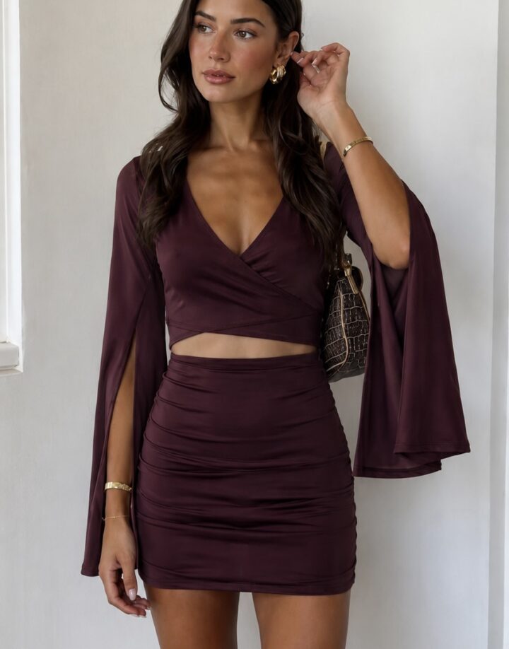 VESTIDO CELIA UVA